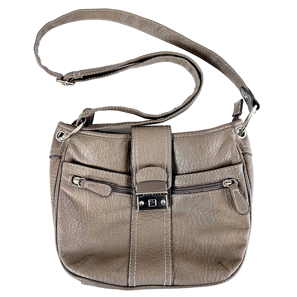 Rosetti Crossbody Bag‎ Shoulder Convertible Purse Smoke Taupe